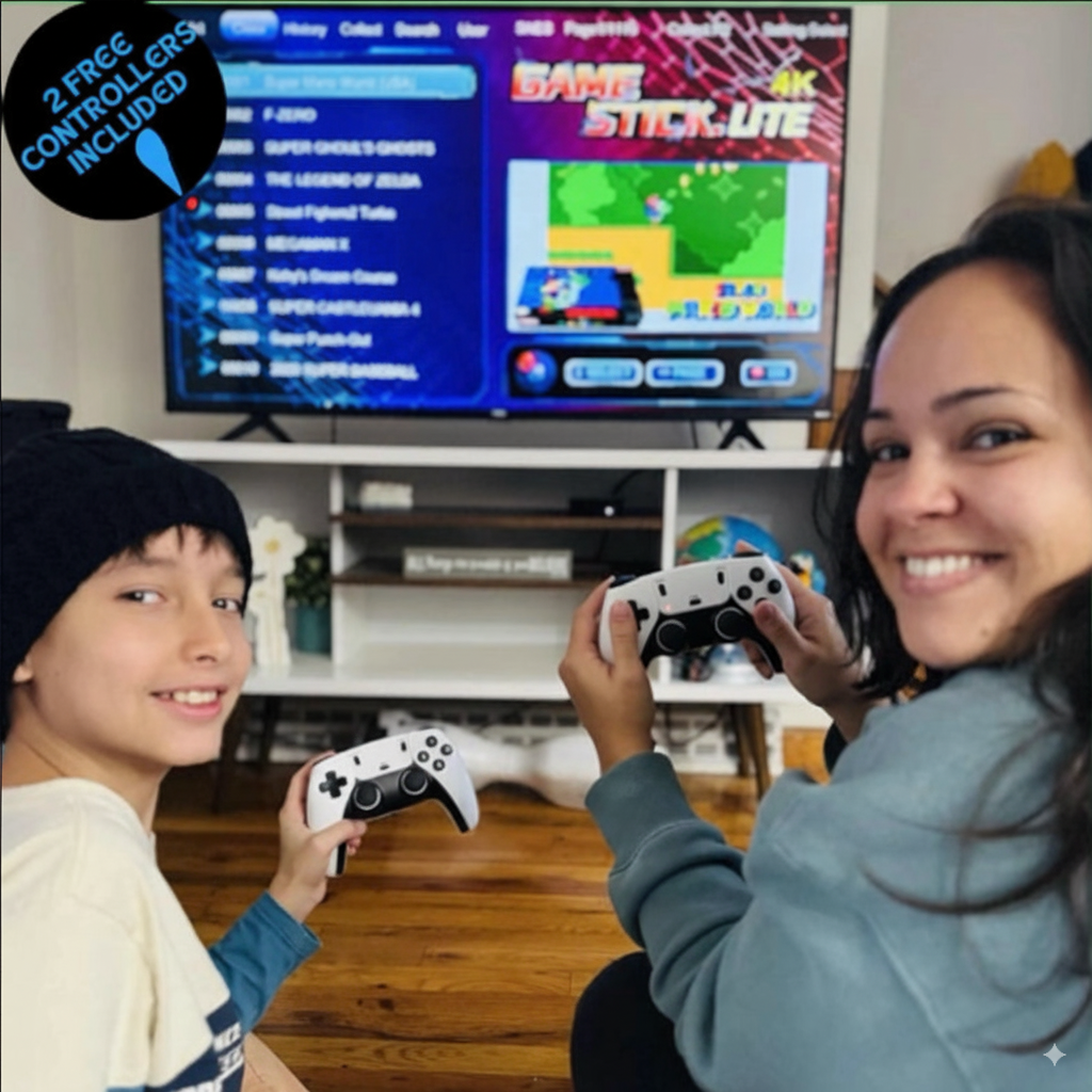 Pixlr™ 4K Retro Console Stick + 2 Free Controllers!